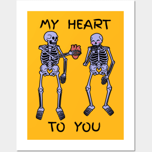 Skeleton Heart To You Posters and Art